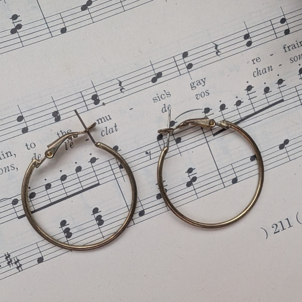 Vintage Goldtone Hoop Earrings